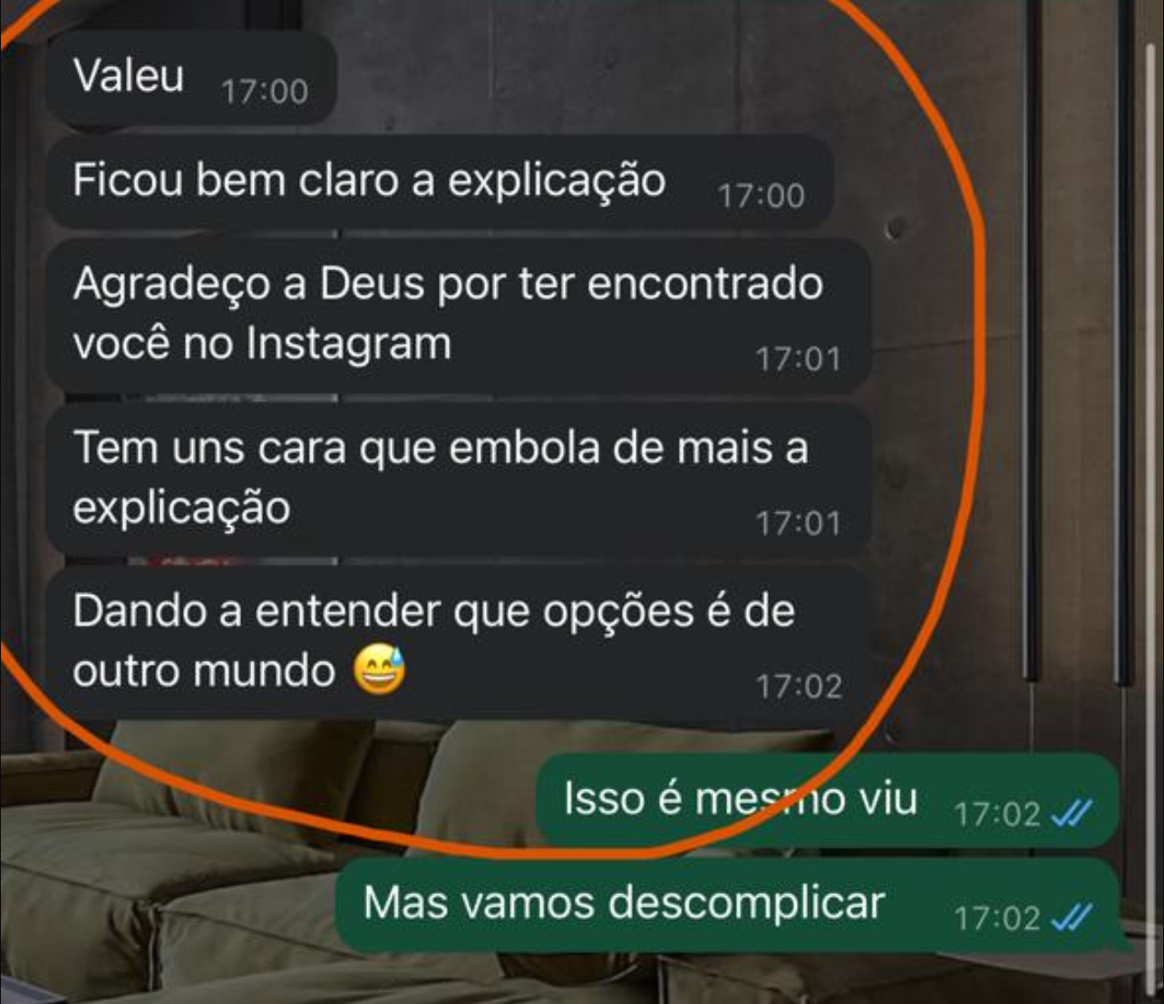 Resultado ou depoimento de aluno