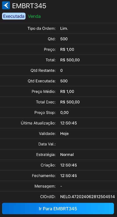 Resultado ou depoimento de aluno