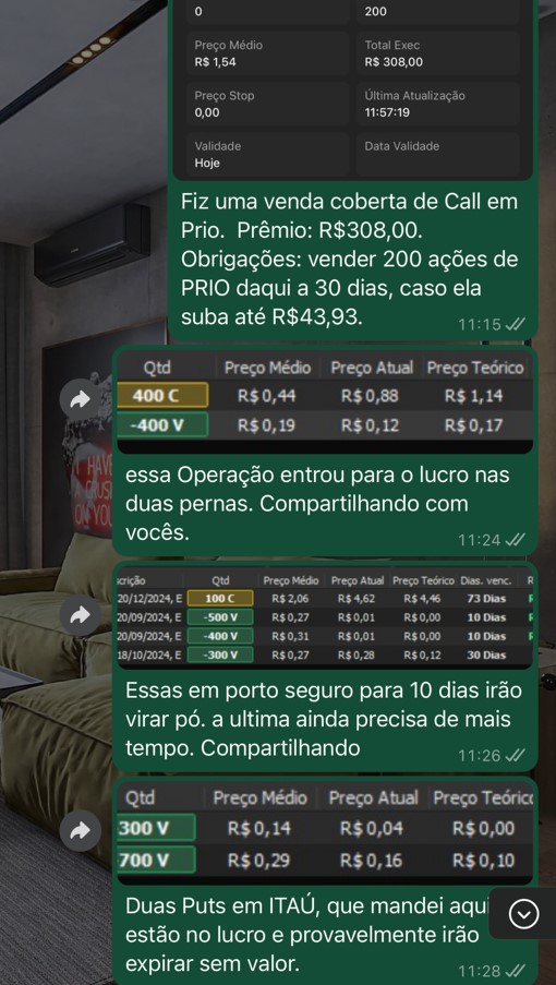 Resultado ou depoimento de aluno